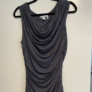 Ruched top dark grey